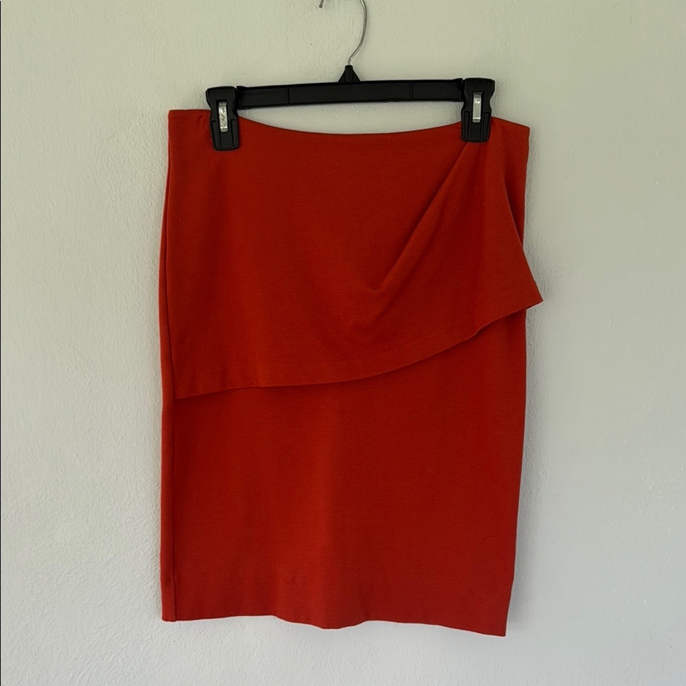 Cabi Orange Tumeric Asymmetrical Overlay Stretch … - image 2